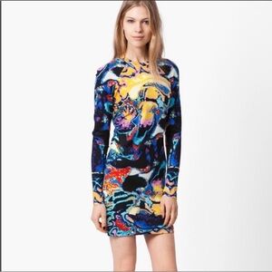 Christopher Kane Brain Scan Bodycon Dress Size S